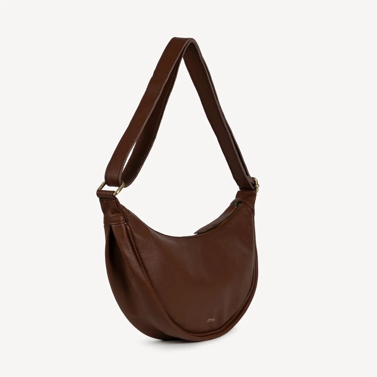 Pebbled Leather Moon Sling Bag- Assorted Colors