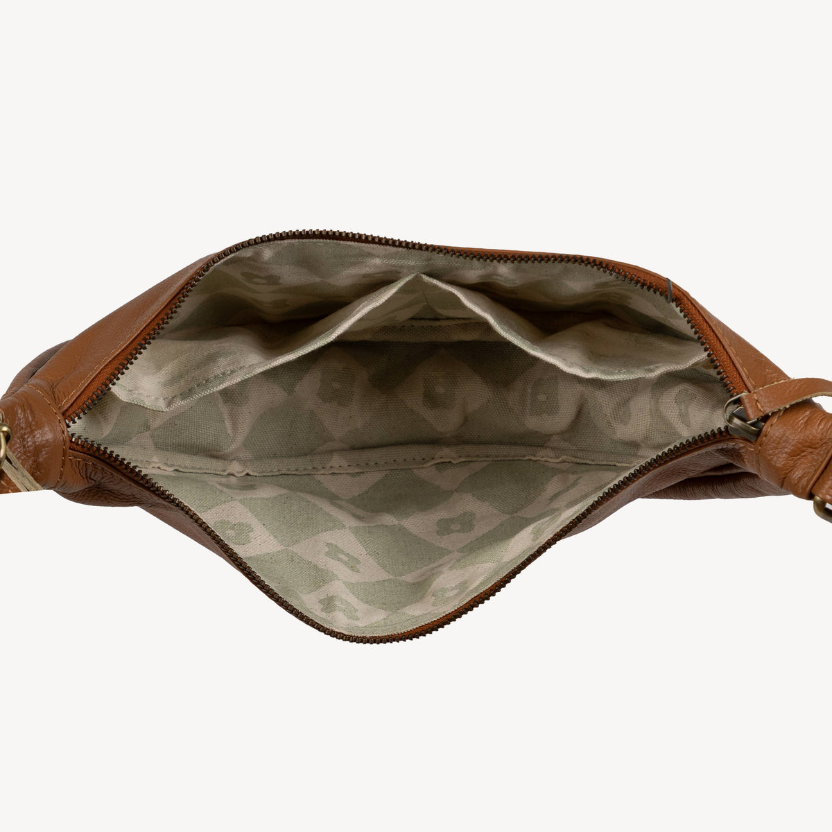 Pebbled Leather Moon Sling Bag- Assorted Colors