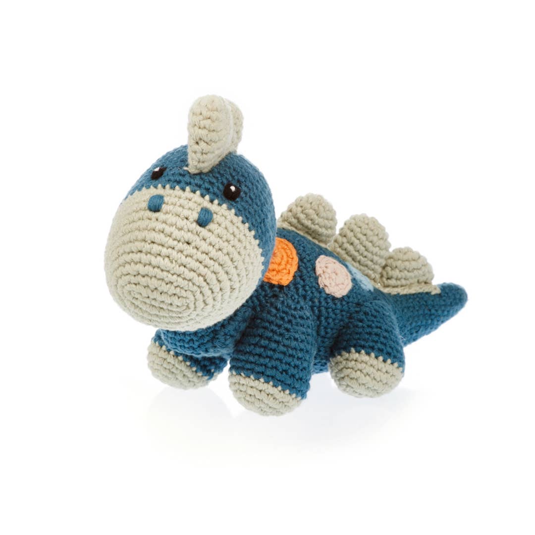 Petrol Blue Dino Rattle