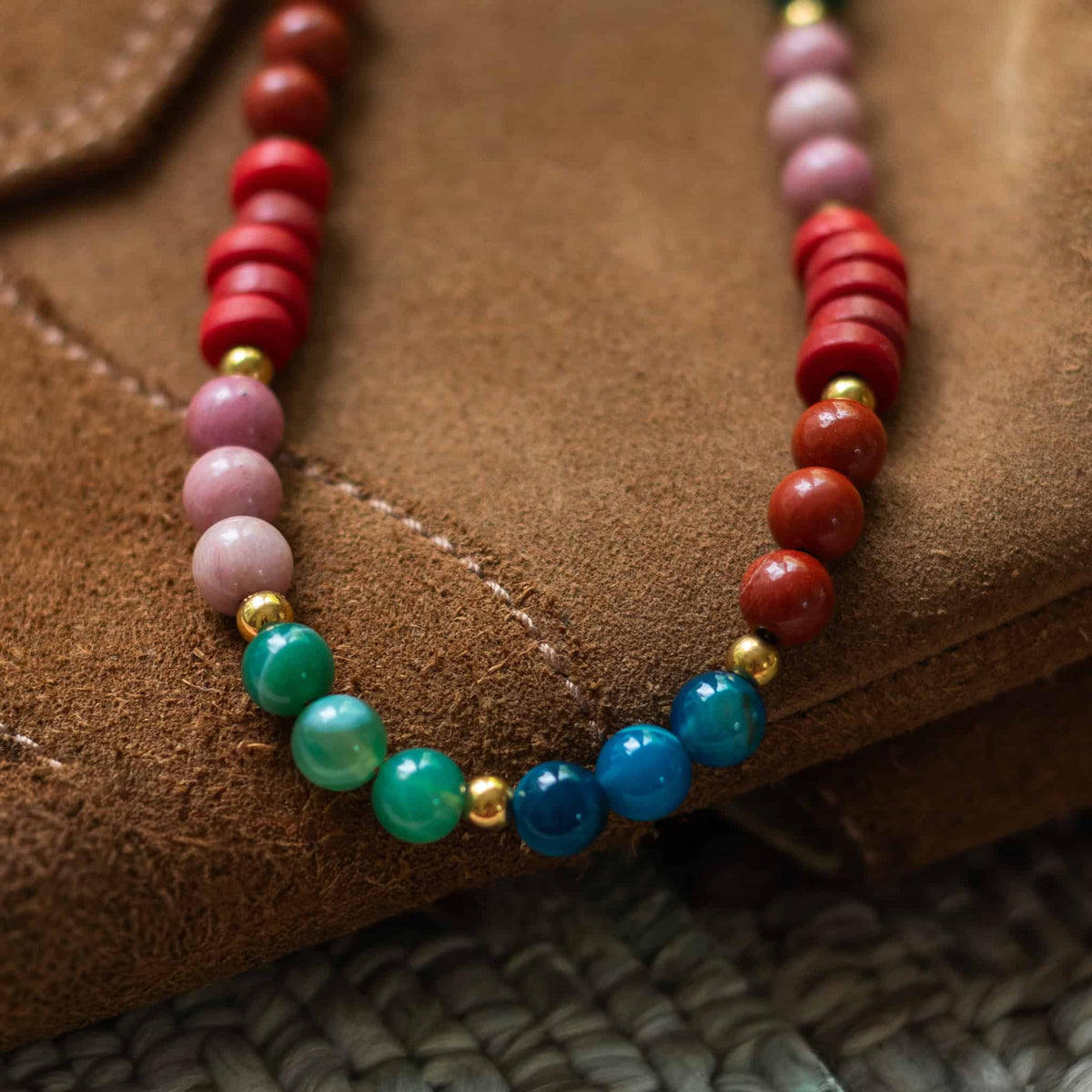 Phoebe Gemstone Necklace- Assorted Colors