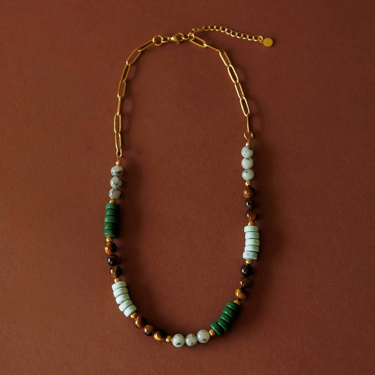 Phoebe Gemstone Necklace- Assorted Colors