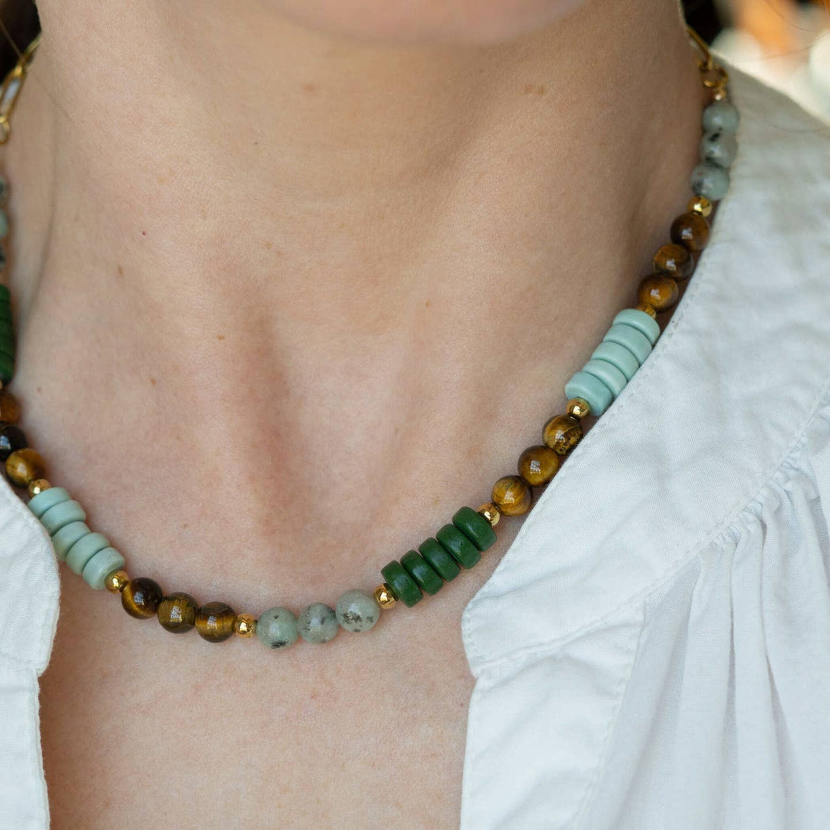 Phoebe Gemstone Necklace- Assorted Colors