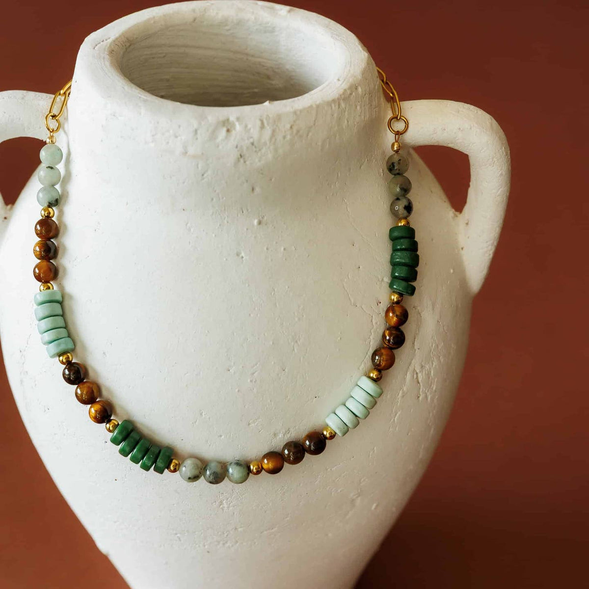 Phoebe Gemstone Necklace- Assorted Colors