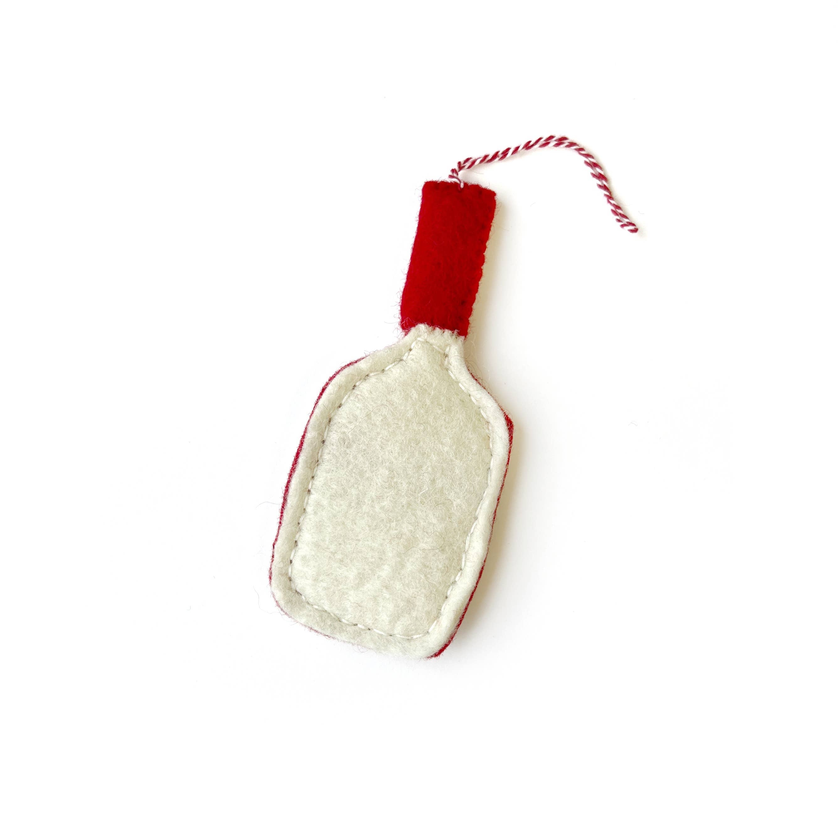 Pickleball Paddle Felt Wool Ornament 