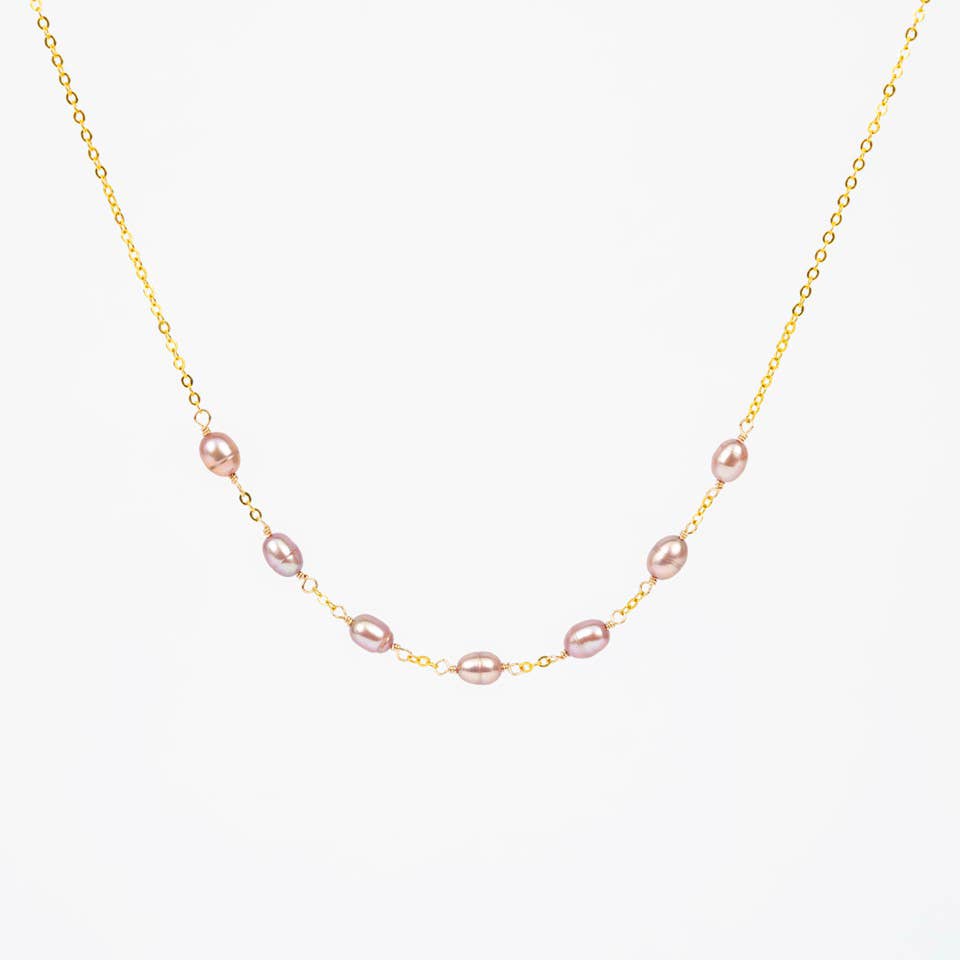 Pink Pearl Strand Necklace
