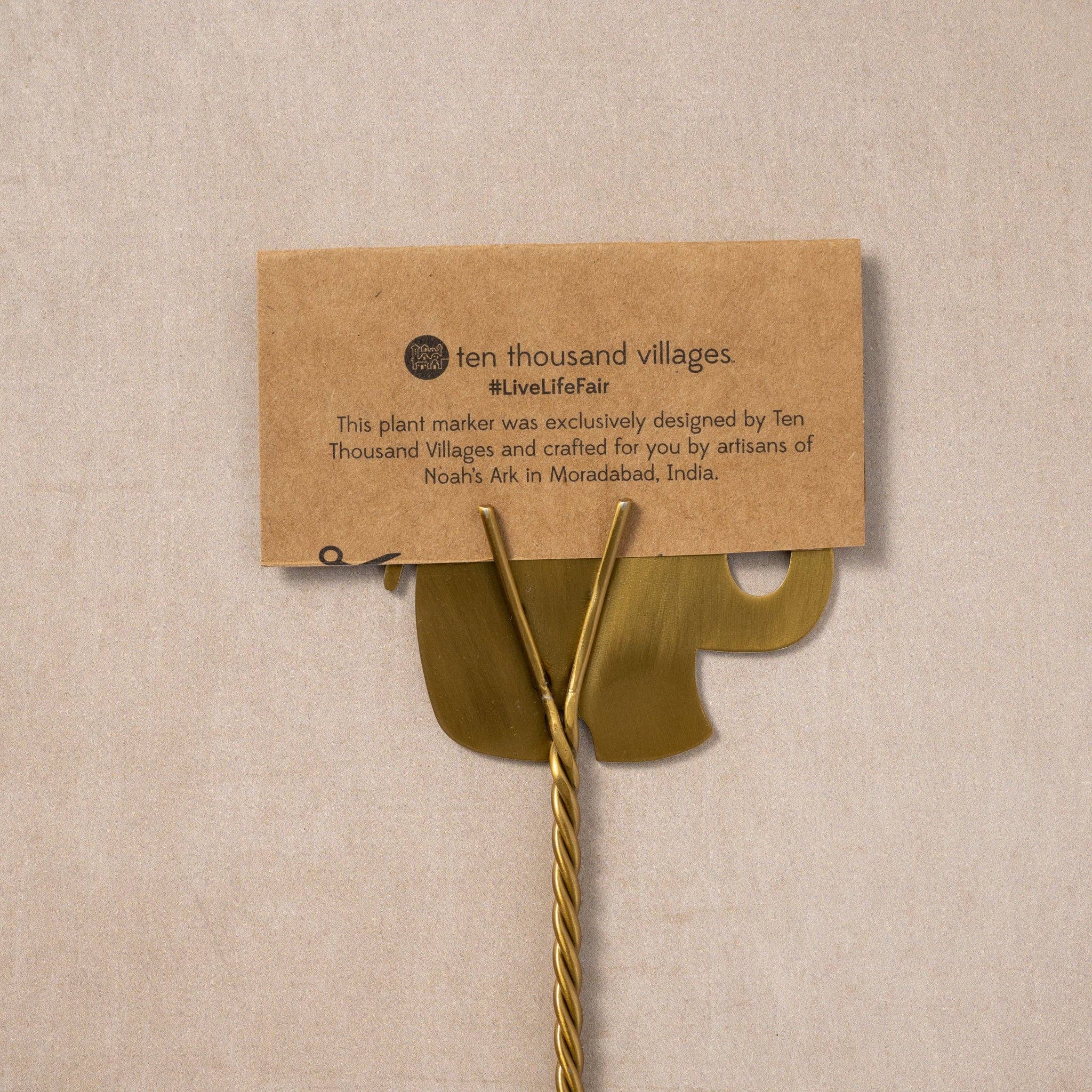 Plant Marker w/Card - Elephant