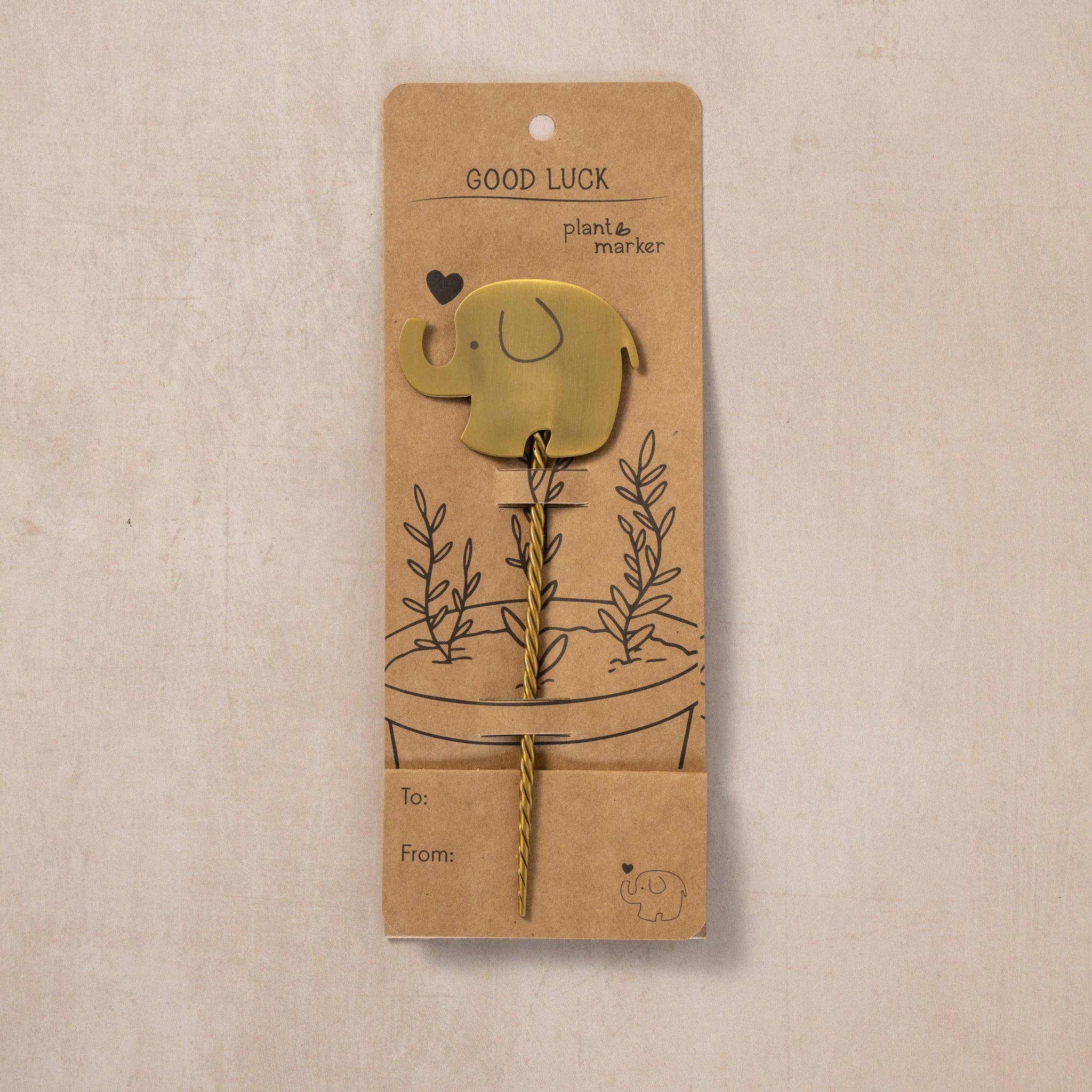 Plant Marker w/Card - Elephant