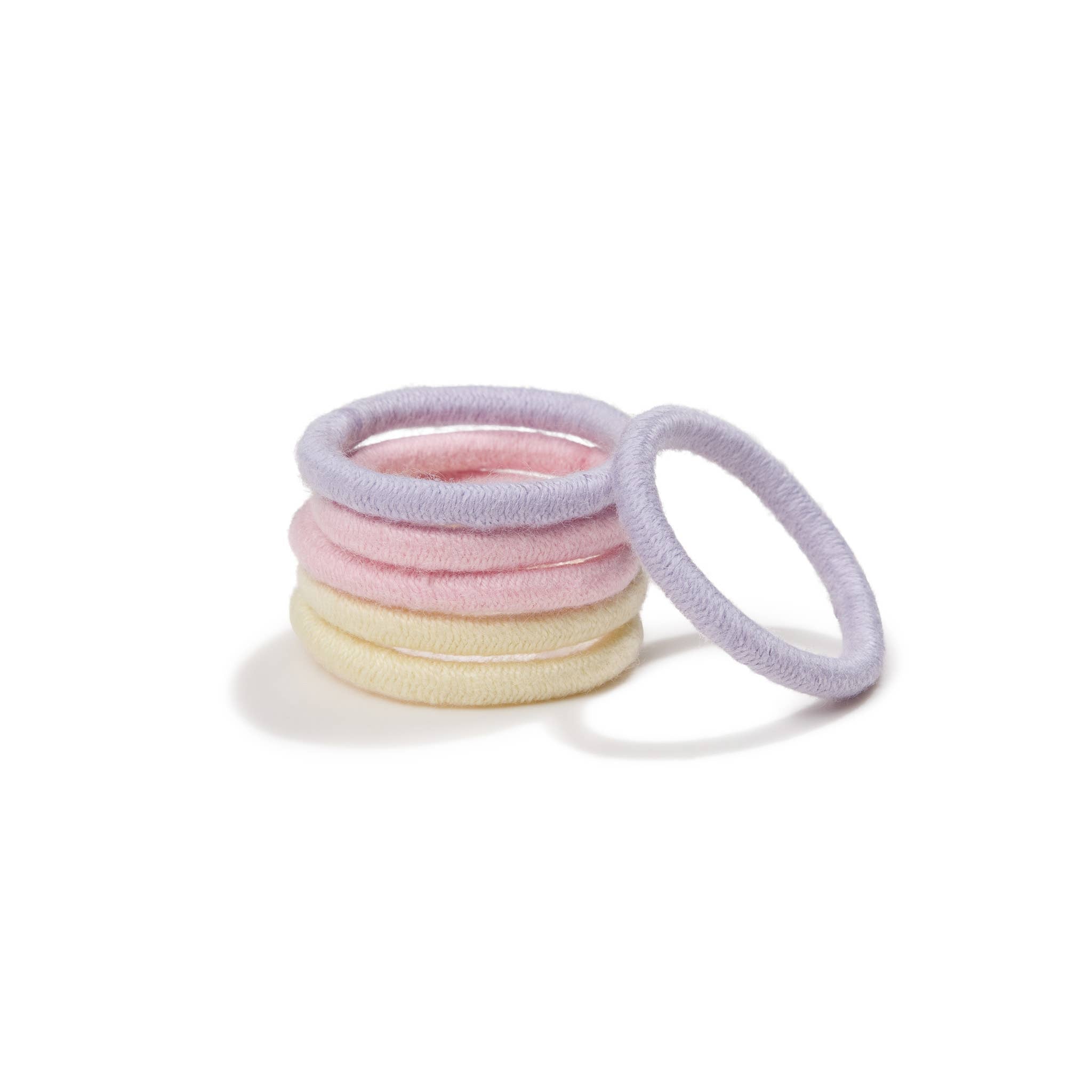Plastic-free Round Hair Ties - Mini 6-pack - Pastel Blooms