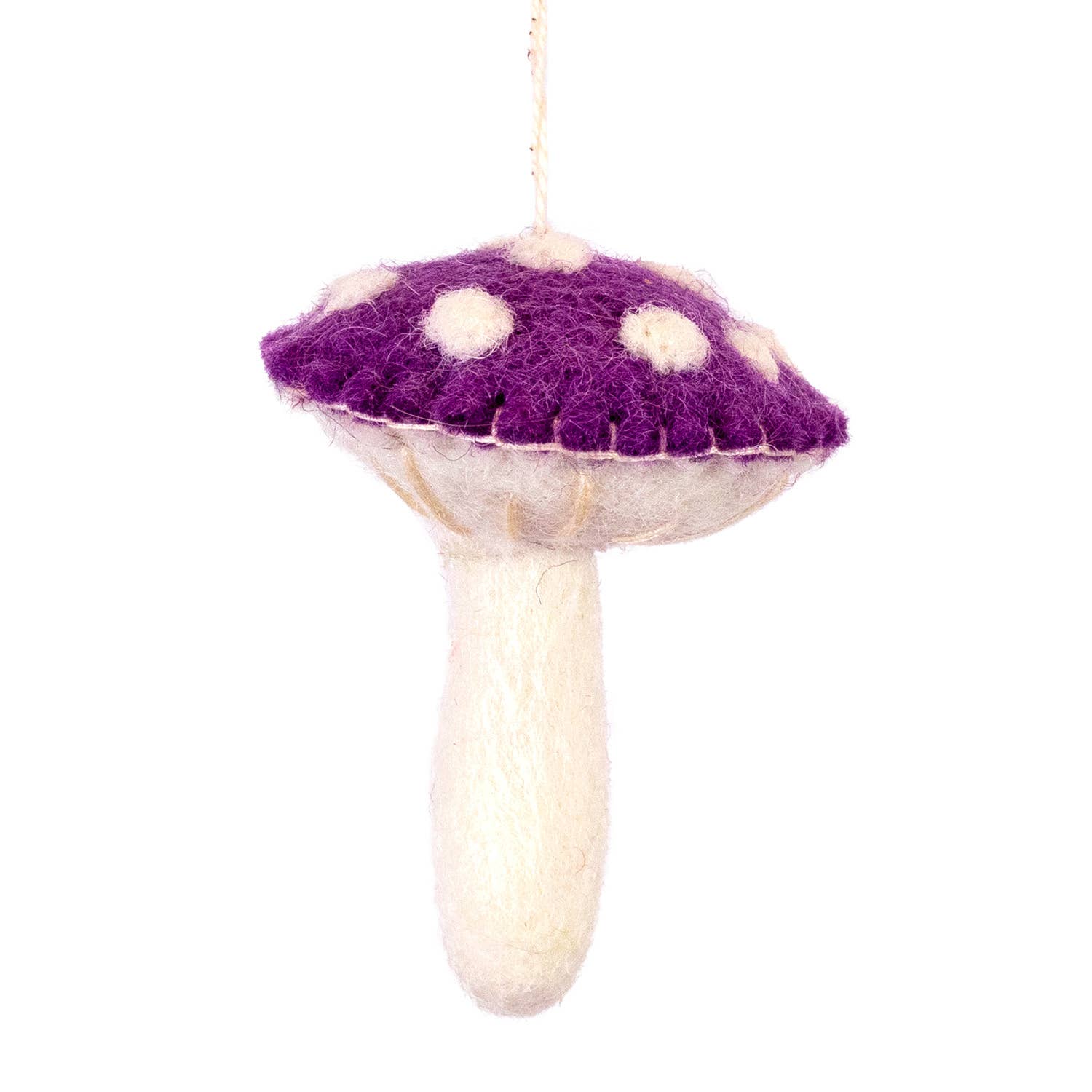 Plum Wild Mushroom Ornament