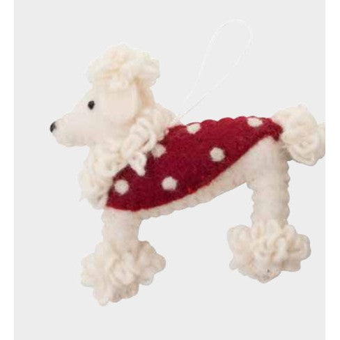 Poodle Ornament- Sold Individually