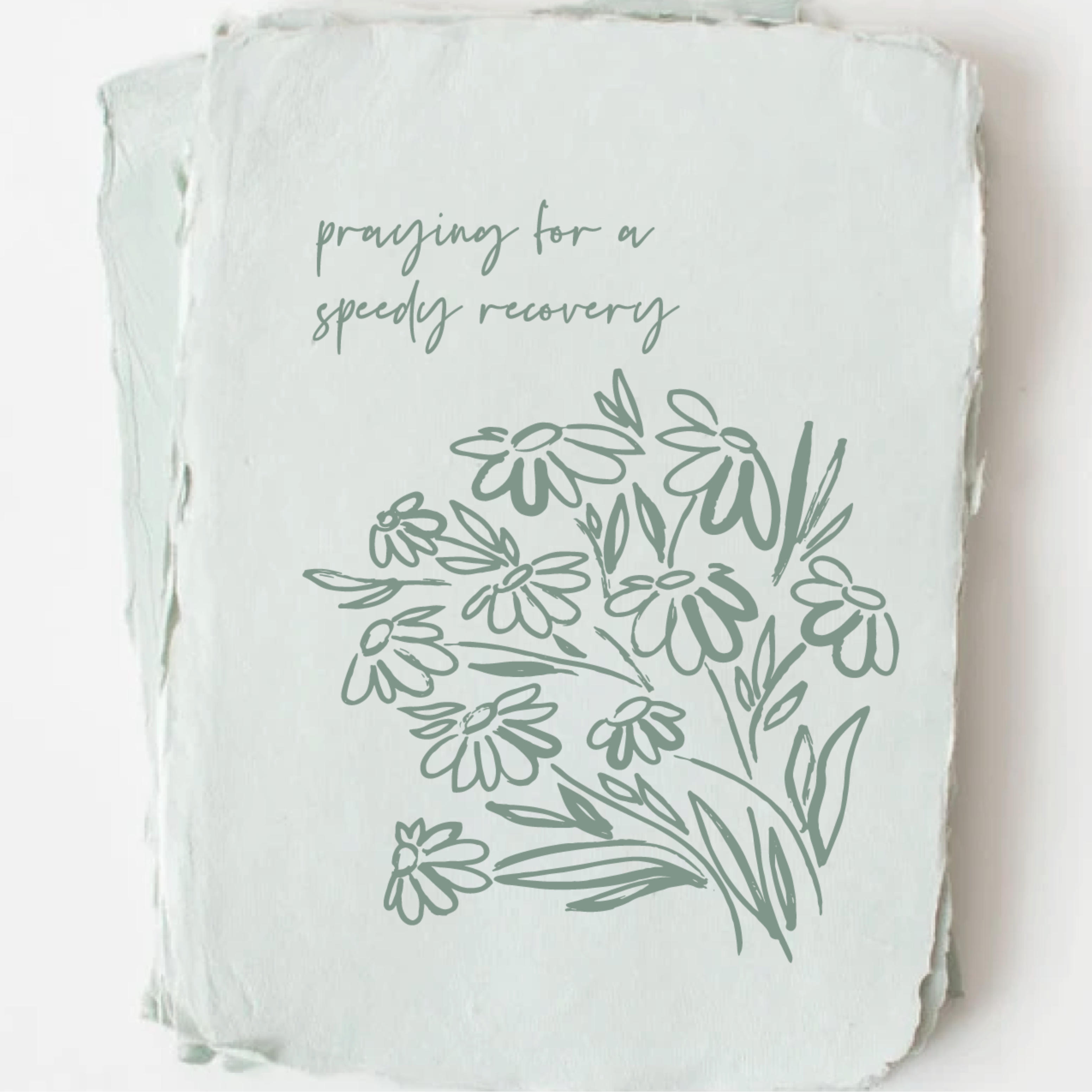 "Praying for a speedy recovery" Get Well Greeting Card