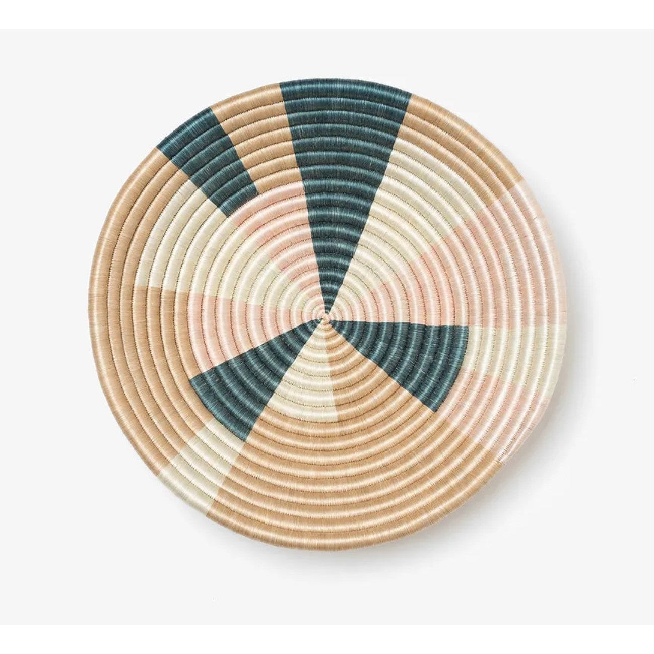 Prism Woven Bowls-Light Pink & Teal- Assorted Sizes-(*Large- Local Pickup/Local Delivery Only)