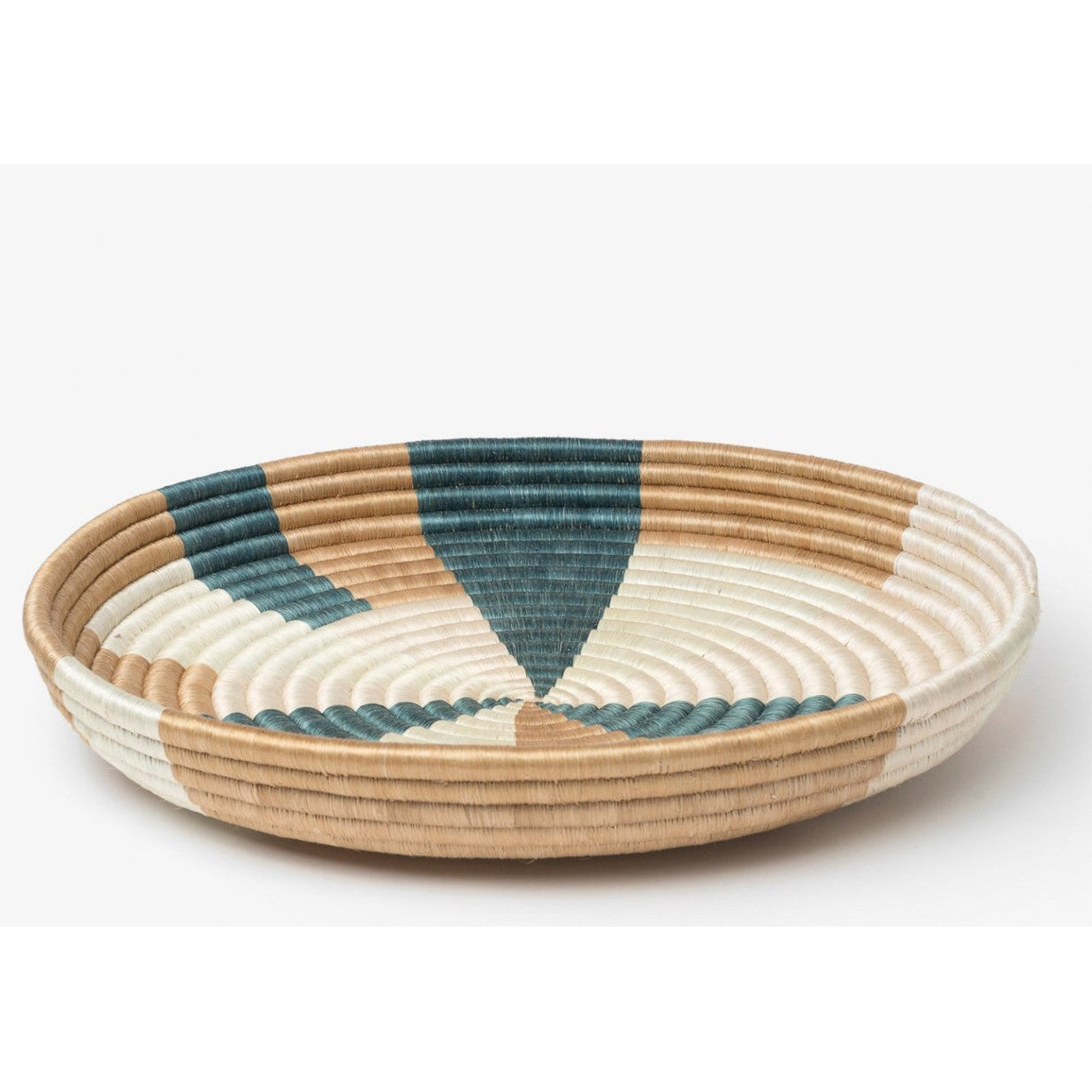 Prism Woven Bowls-Light Pink & Teal- Assorted Sizes-(*Large- Local Pickup/Local Delivery Only)