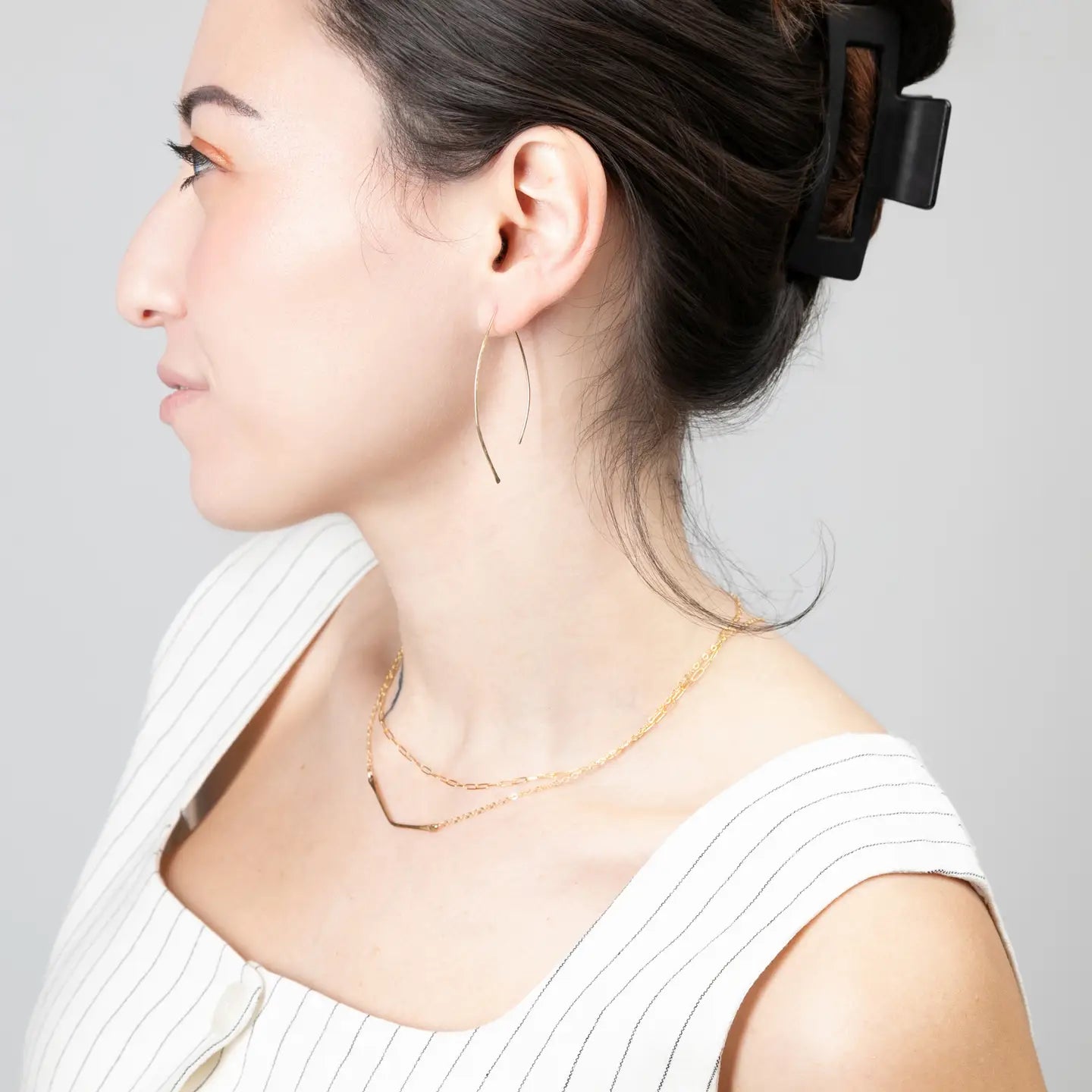 Qasioun Minimalist Threader Earrings- Assorted Sizes/Assorted Colors- Sold Individually
