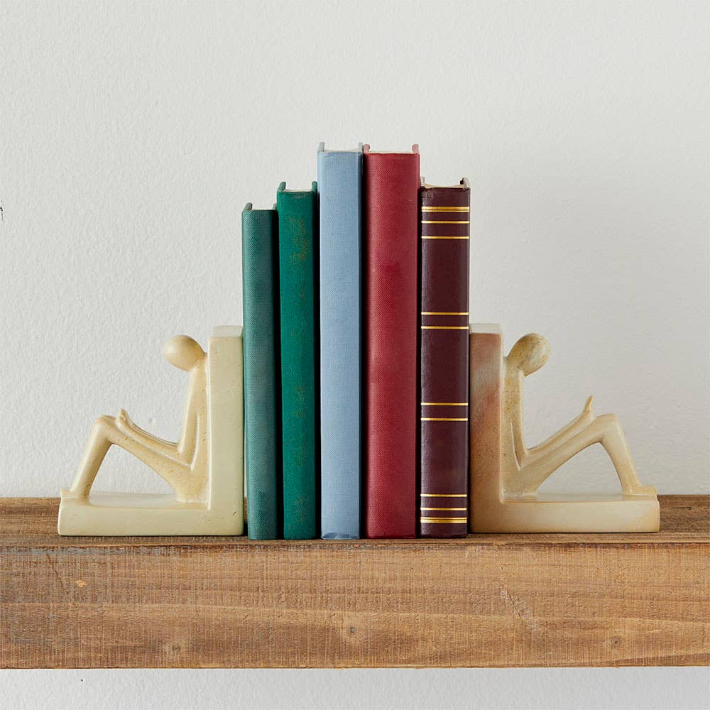 Reader Soapstone Bookends (Local Pickup/Local Delivery Only)
