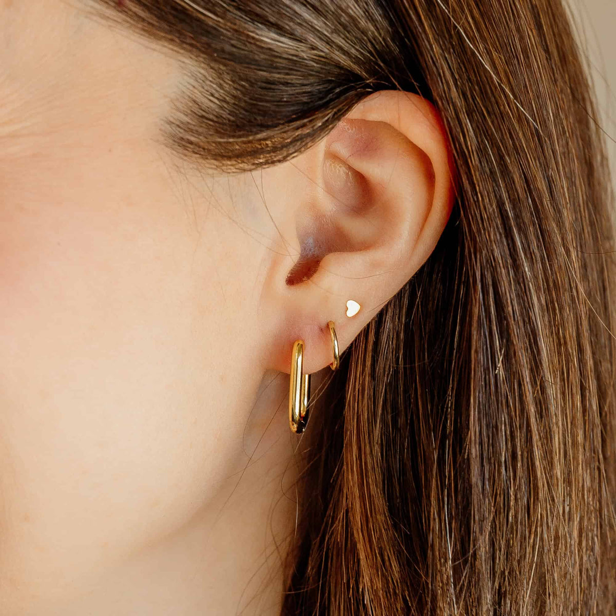 Rectangle Everyday Hoop Earrings- Assorted