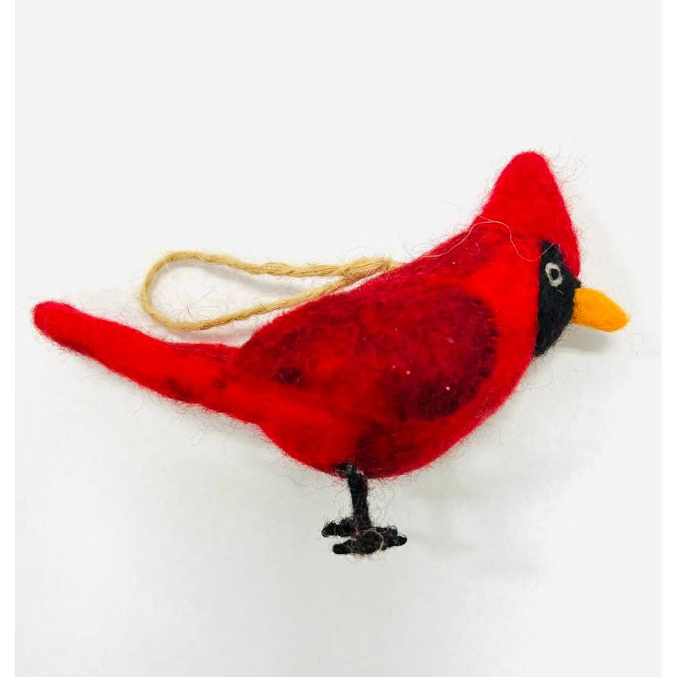 Red Cardinal Felt Bird Ornaments