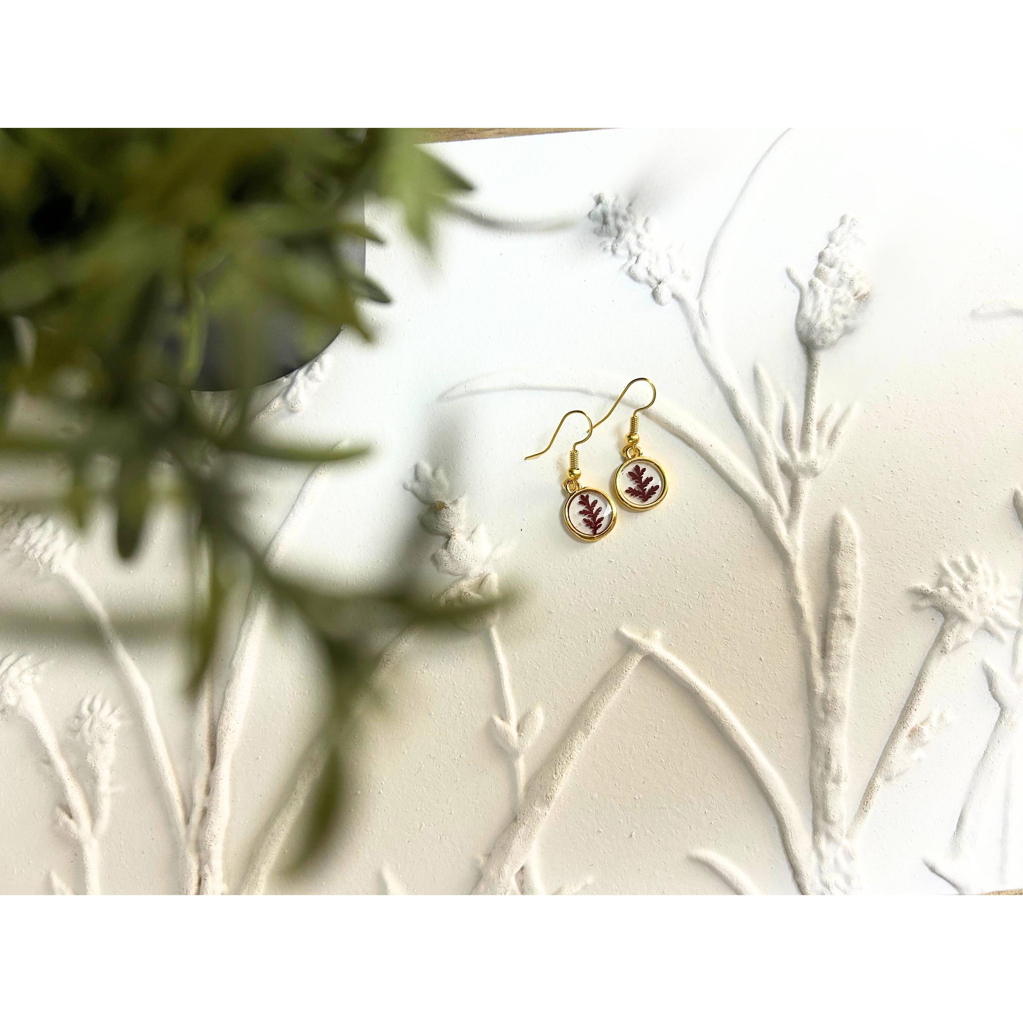 Red Fern Earrings