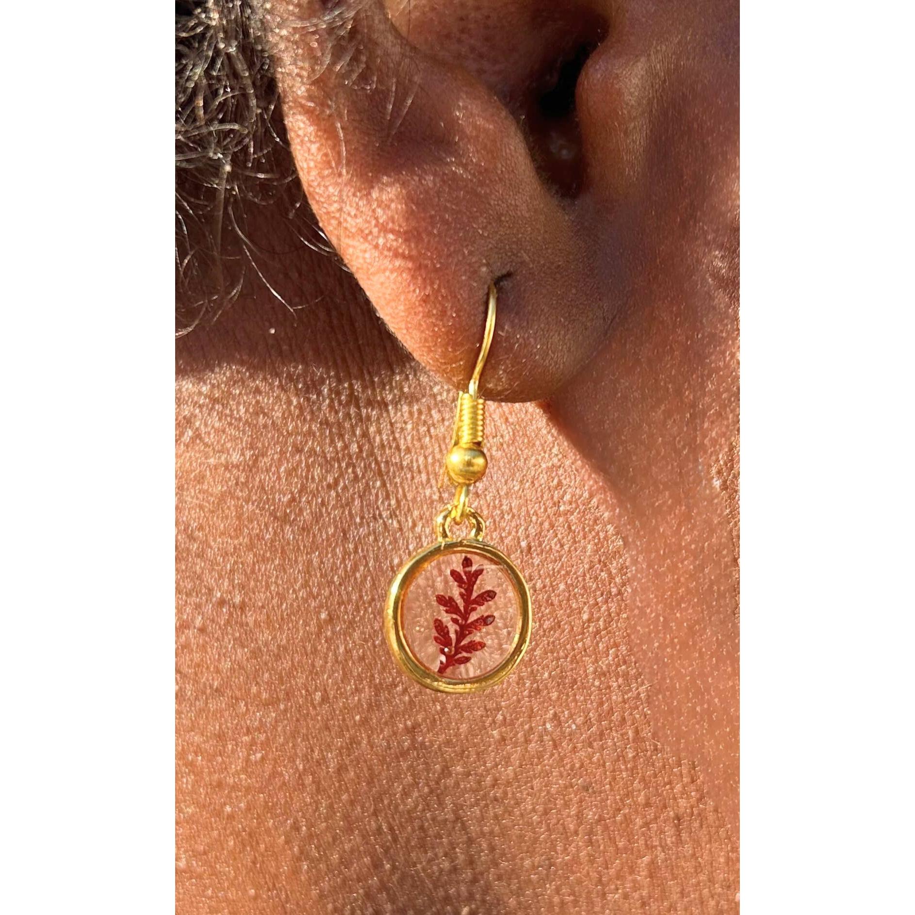 Red Fern Earrings