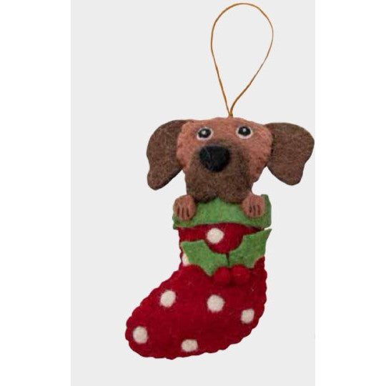 Ridgeback in Stocking Ornament