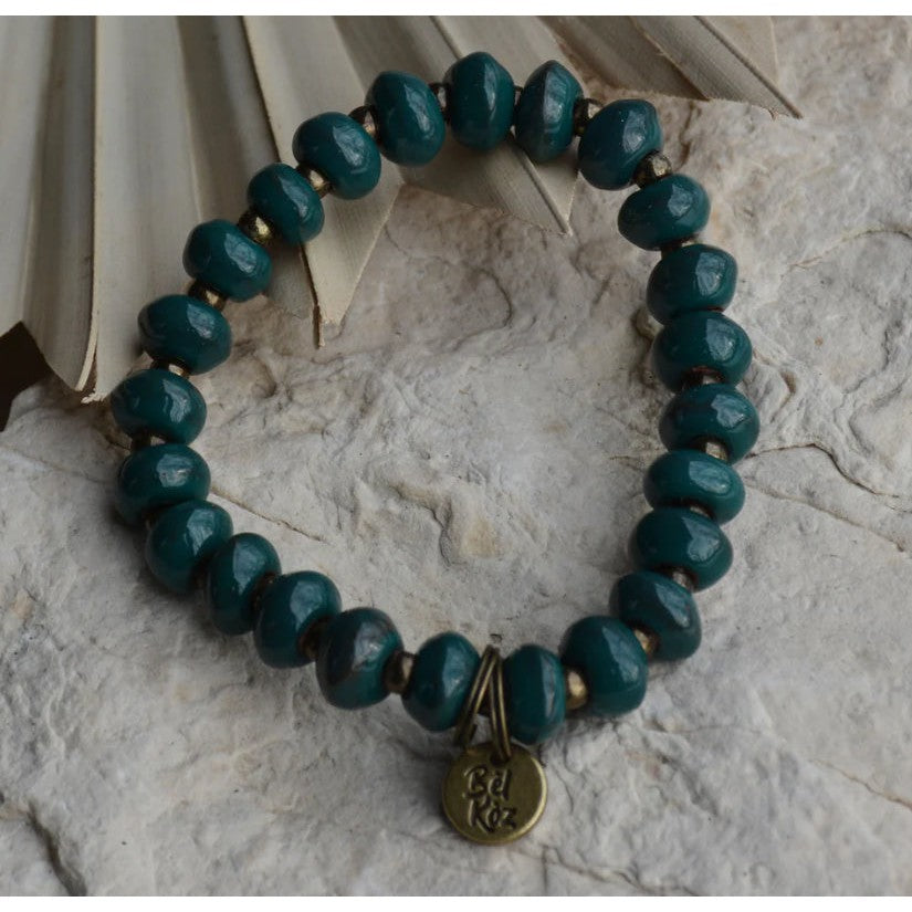 Rondelle Charm Bracelet- Assorted Colors