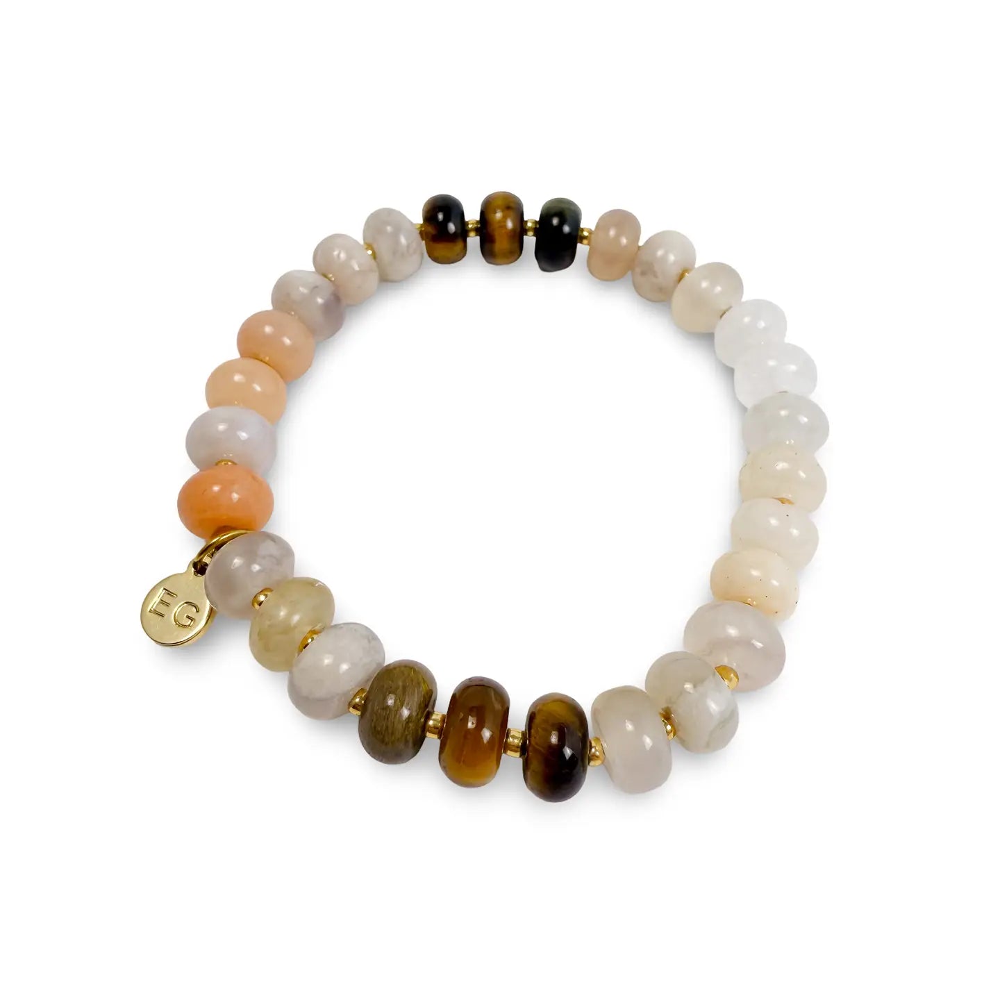 Rondelle Gemstone Beaded Bracelet- Assorted Colors- Sold Individually