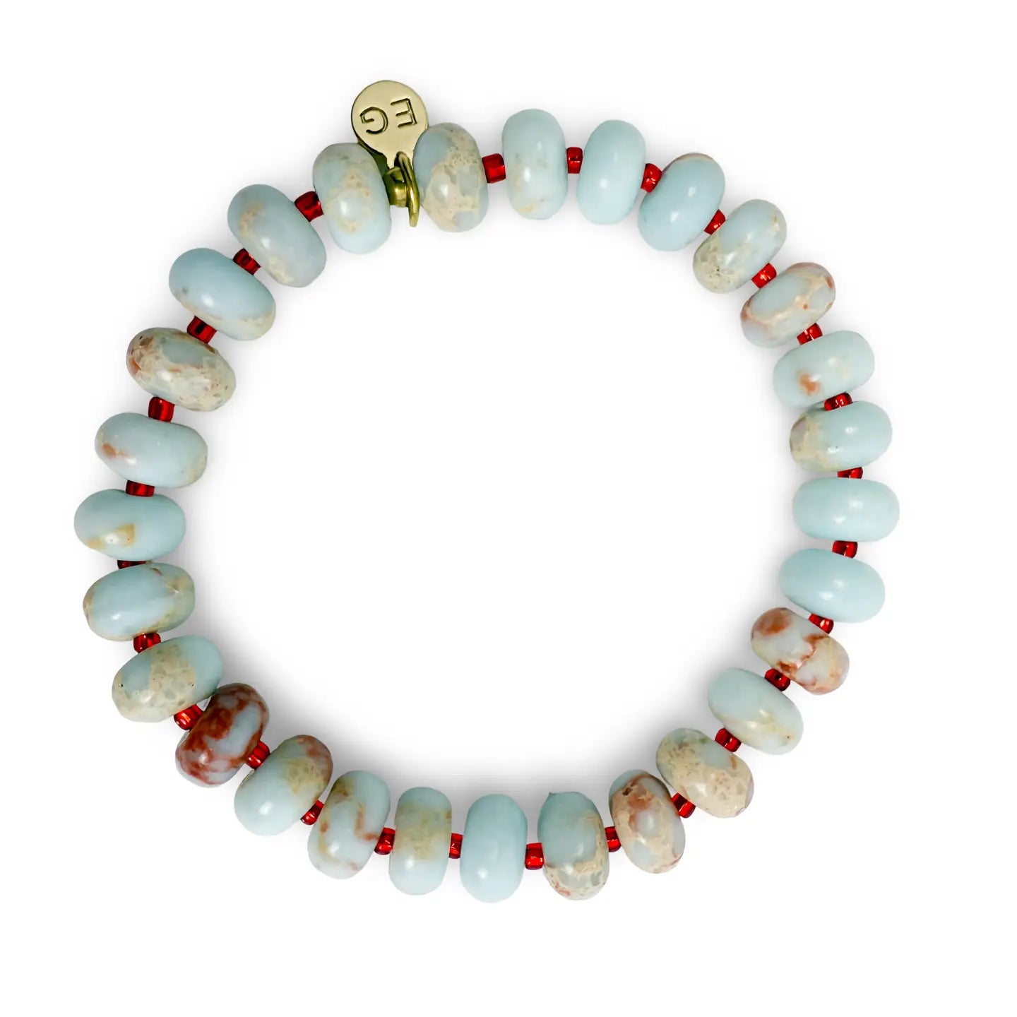 Rondelle Gemstone Beaded Bracelet- Assorted Colors- Sold Individually