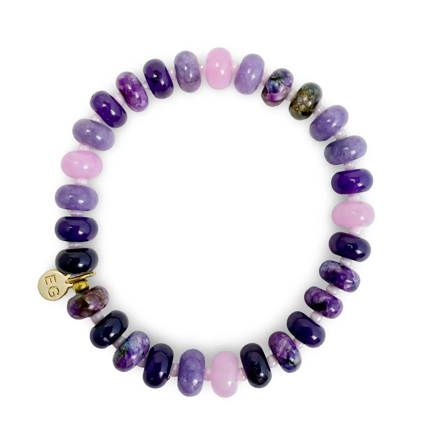 Rondelle Gemstone Beaded Bracelet- Assorted Colors- Sold Individually