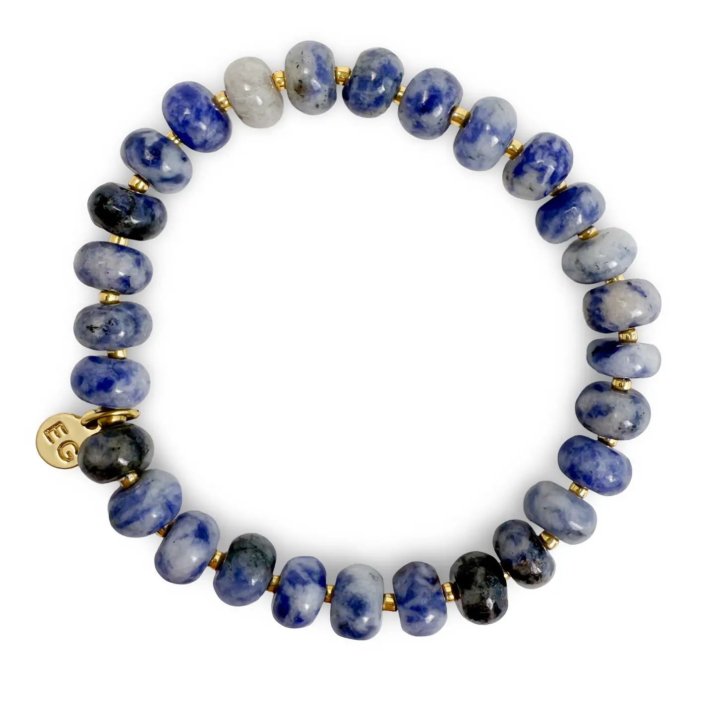 Rondelle Gemstone Beaded Bracelet- Assorted Colors- Sold Individually