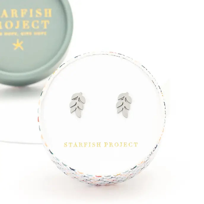 Rowen Leaf Stud Earrings- Assorted Colors