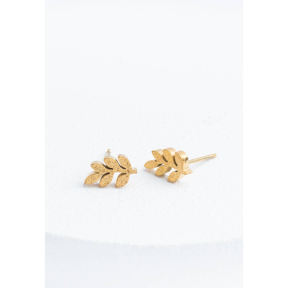 Rowen Leaf Stud Earrings- Assorted Colors