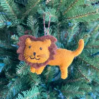 Safari Animal Felt Wool Ornament- Assorted Animals- Sold Individually