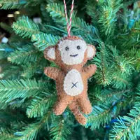 Safari Animal Felt Wool Ornament- Assorted Animals- Sold Individually