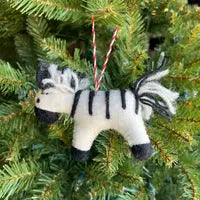 Safari Animal Felt Wool Ornament- Assorted Animals- Sold Individually