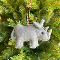 Safari Animal Felt Wool Ornament- Assorted Animals- Sold Individually