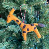 Safari Animal Felt Wool Ornament- Assorted Animals- Sold Individually