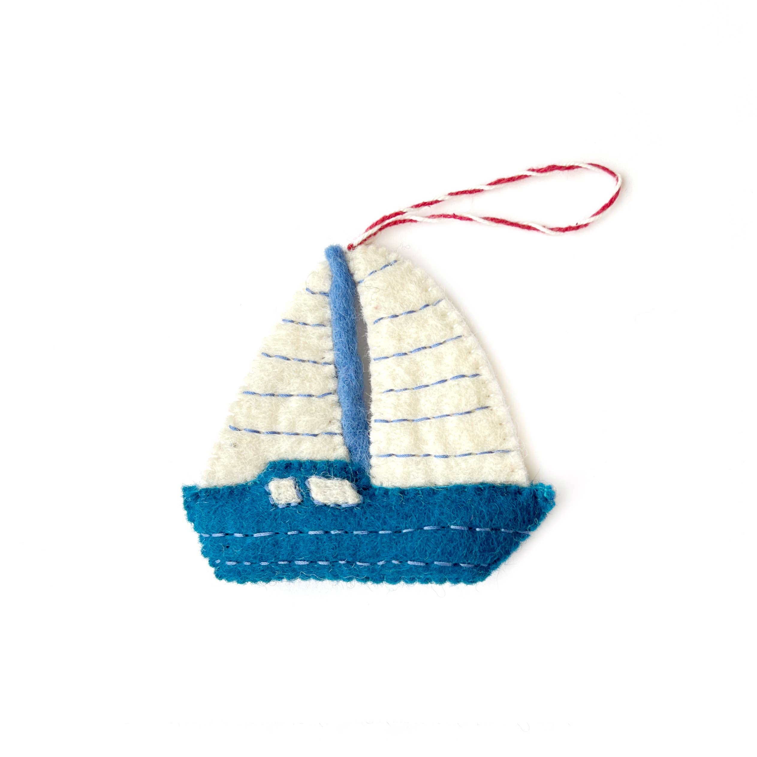Sailboat Felt Wool Ornament