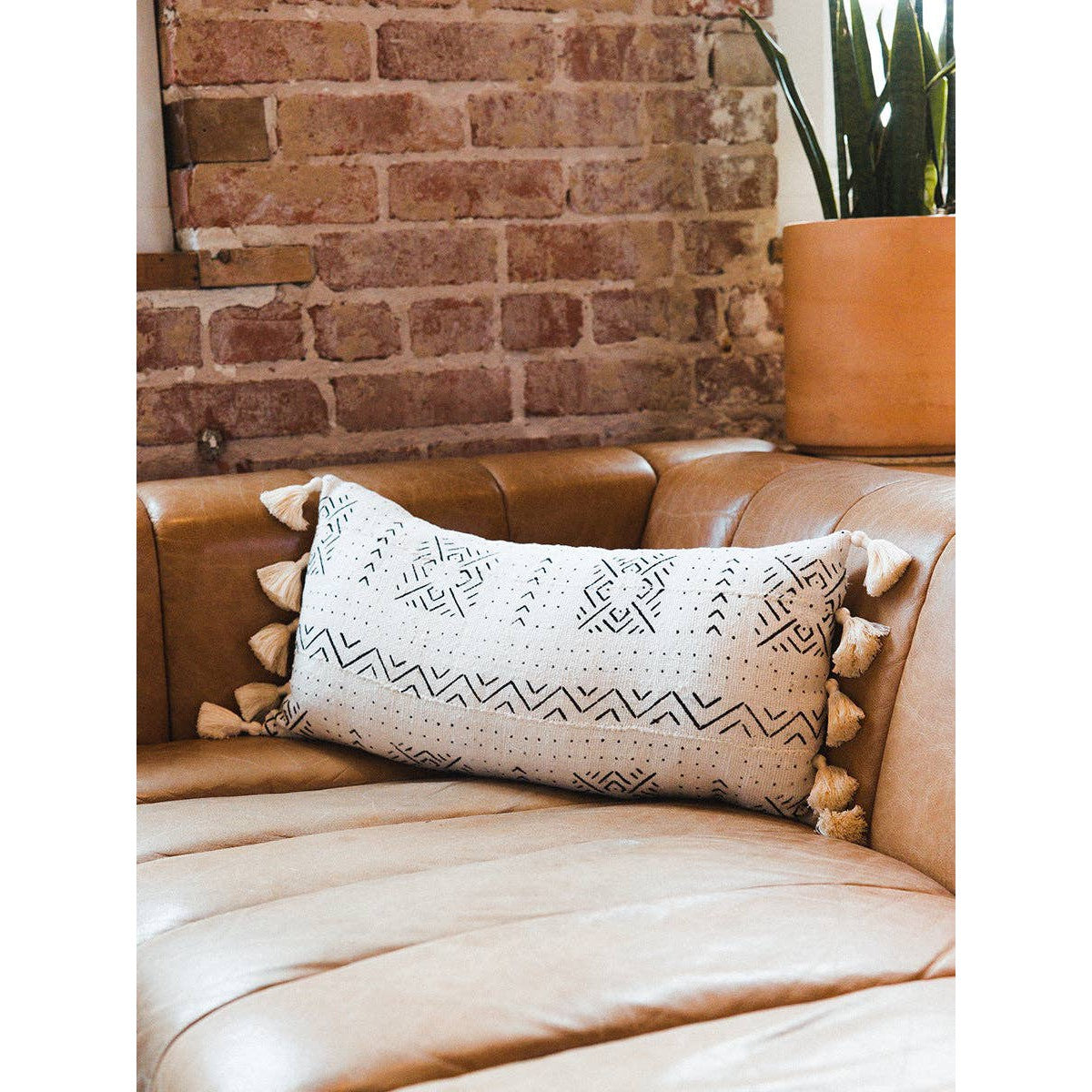 Sakara Mud Cloth Lumbar Pillow (* Local Delivery/Local Pickup Only)