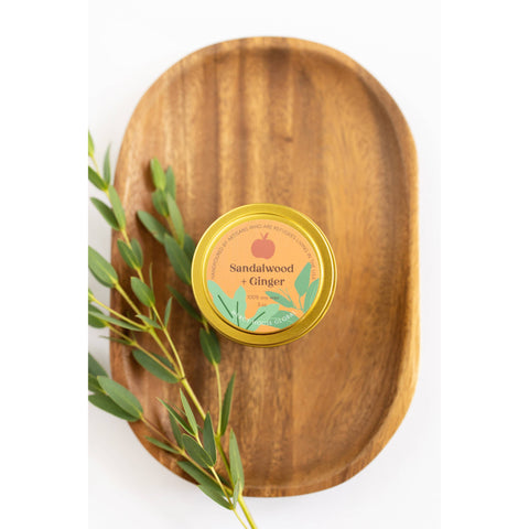 Sandalwood + Ginger Apple Candle | 3 oz Tin