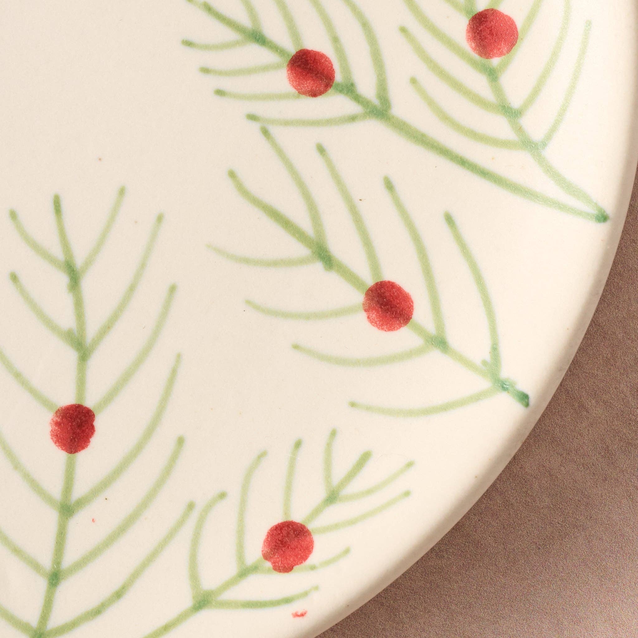 Sardee Holly Ceramic Appetizer Plate