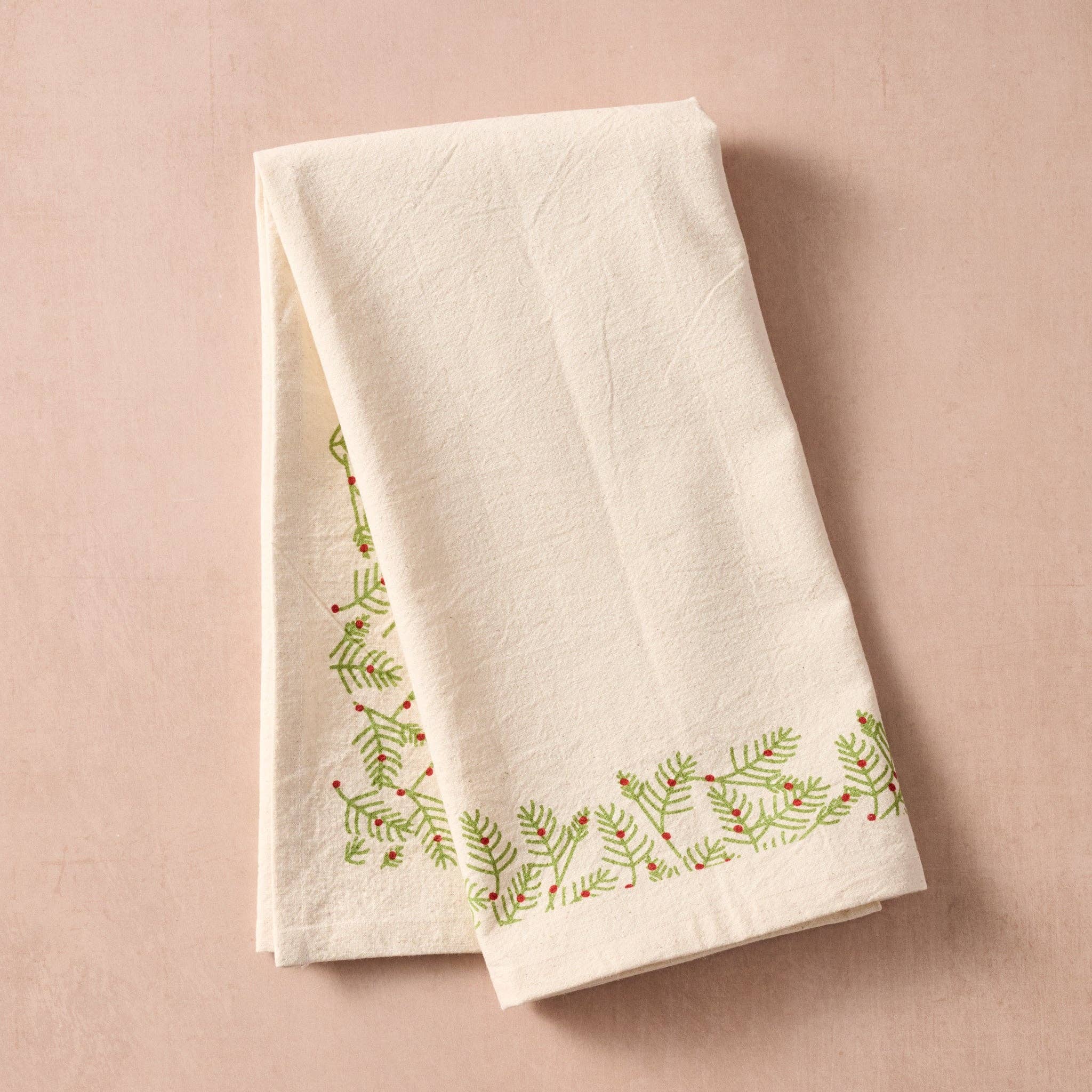 Sardee Holly Cotton Tea Towel