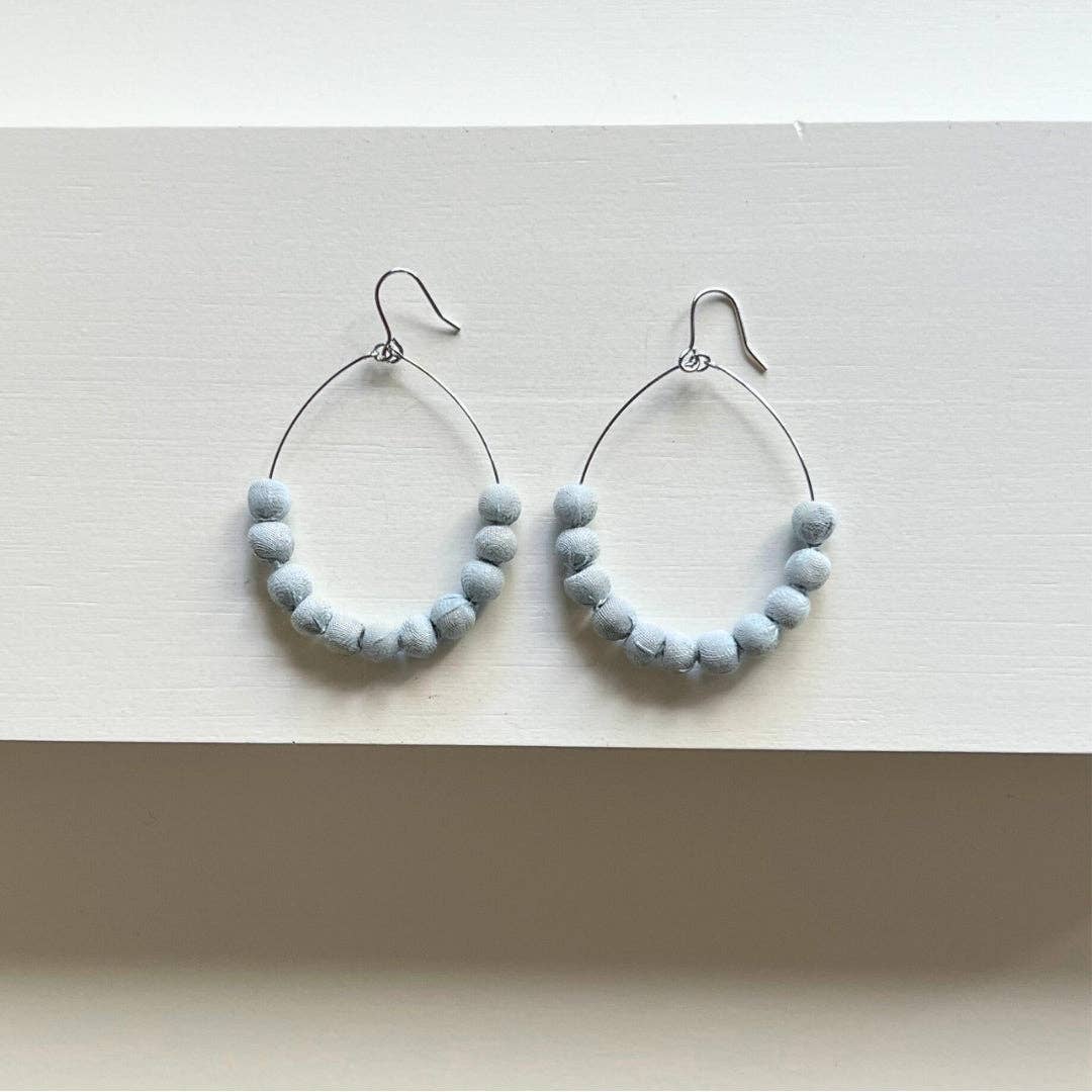 Sari Bead Semi-Circle Earrings- Assorted Colors