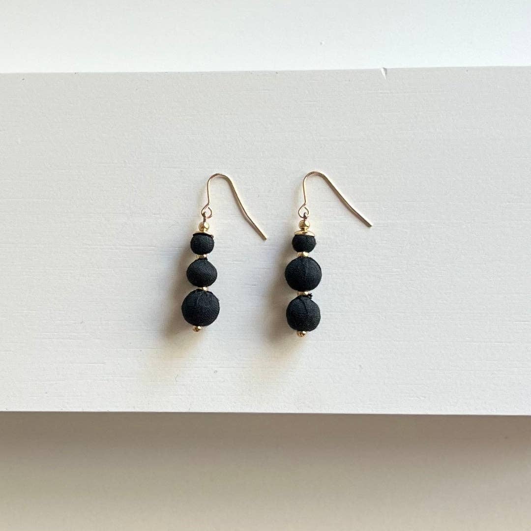 Sari Bead Strand Earrings- Assorted Colors