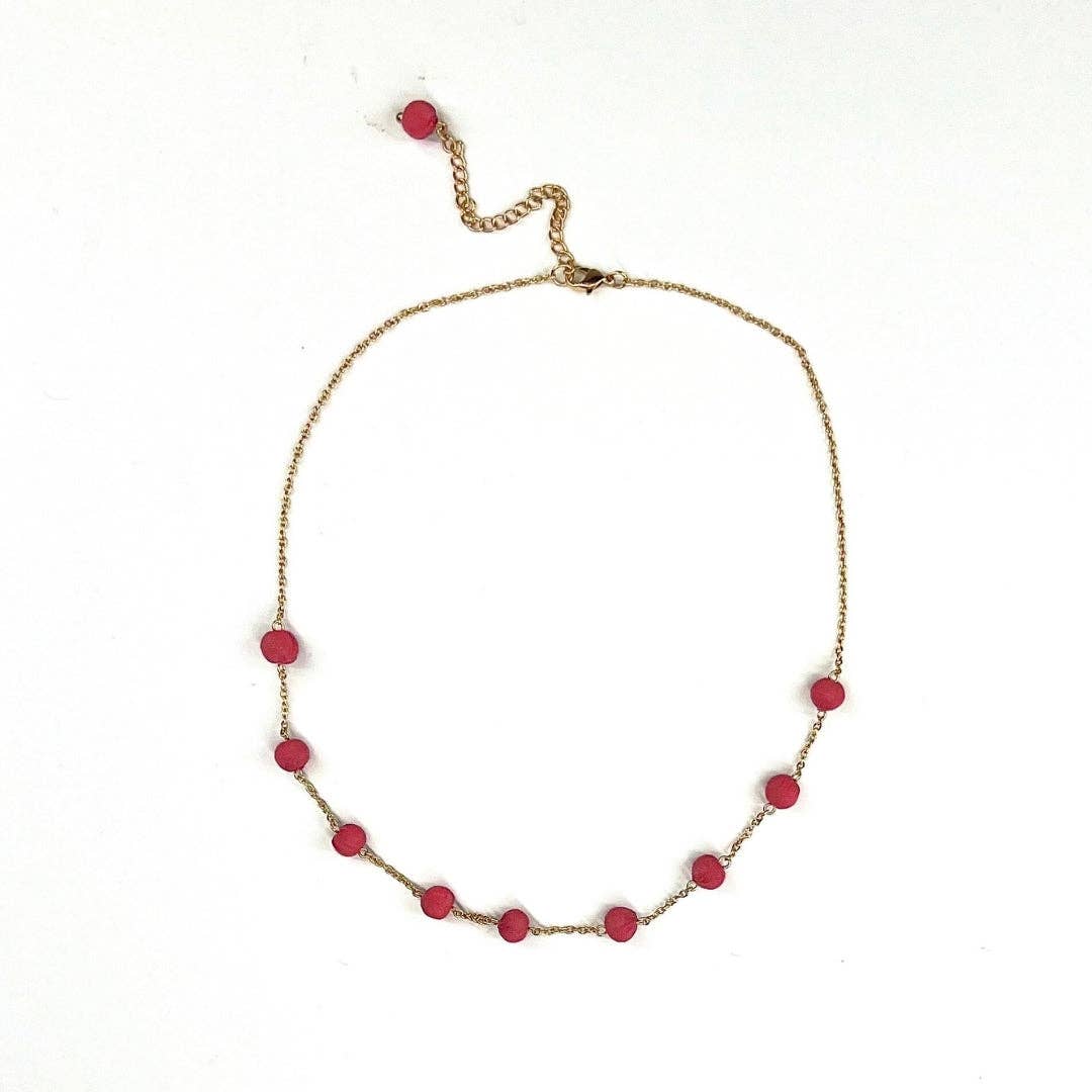 Sari Semi-Circle Necklace- Assorted Colors