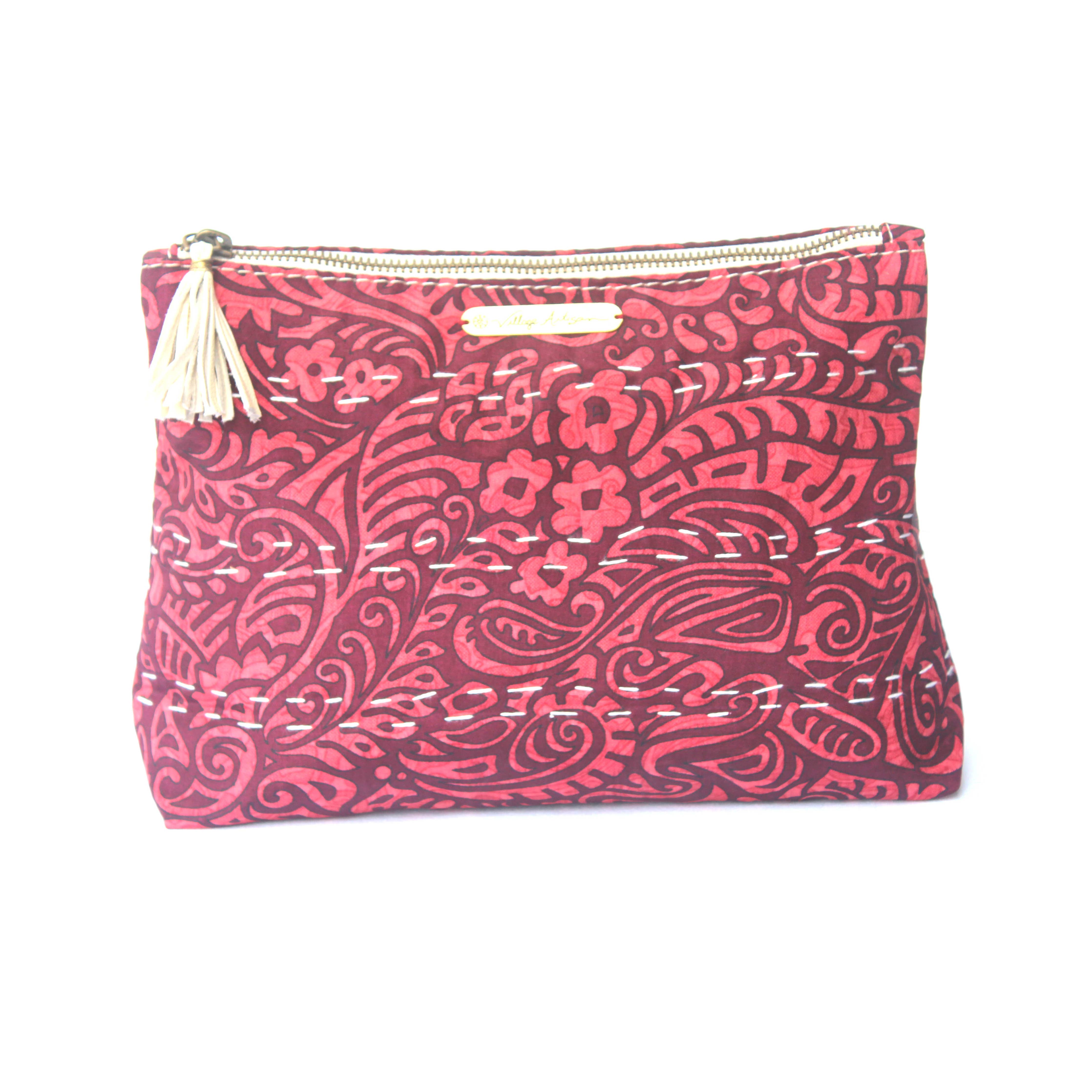 Sari Zipper Pouches - Upcycled- Assorted Colors and Patterns