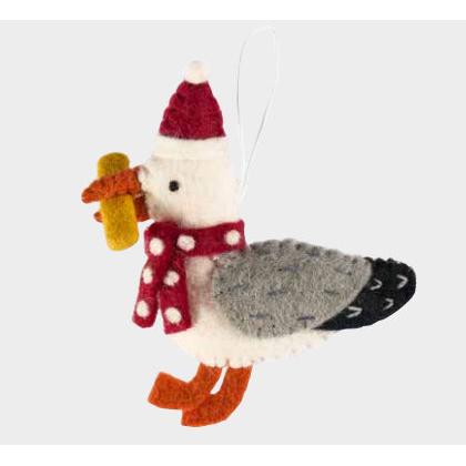 Seagull with Chip Ornament