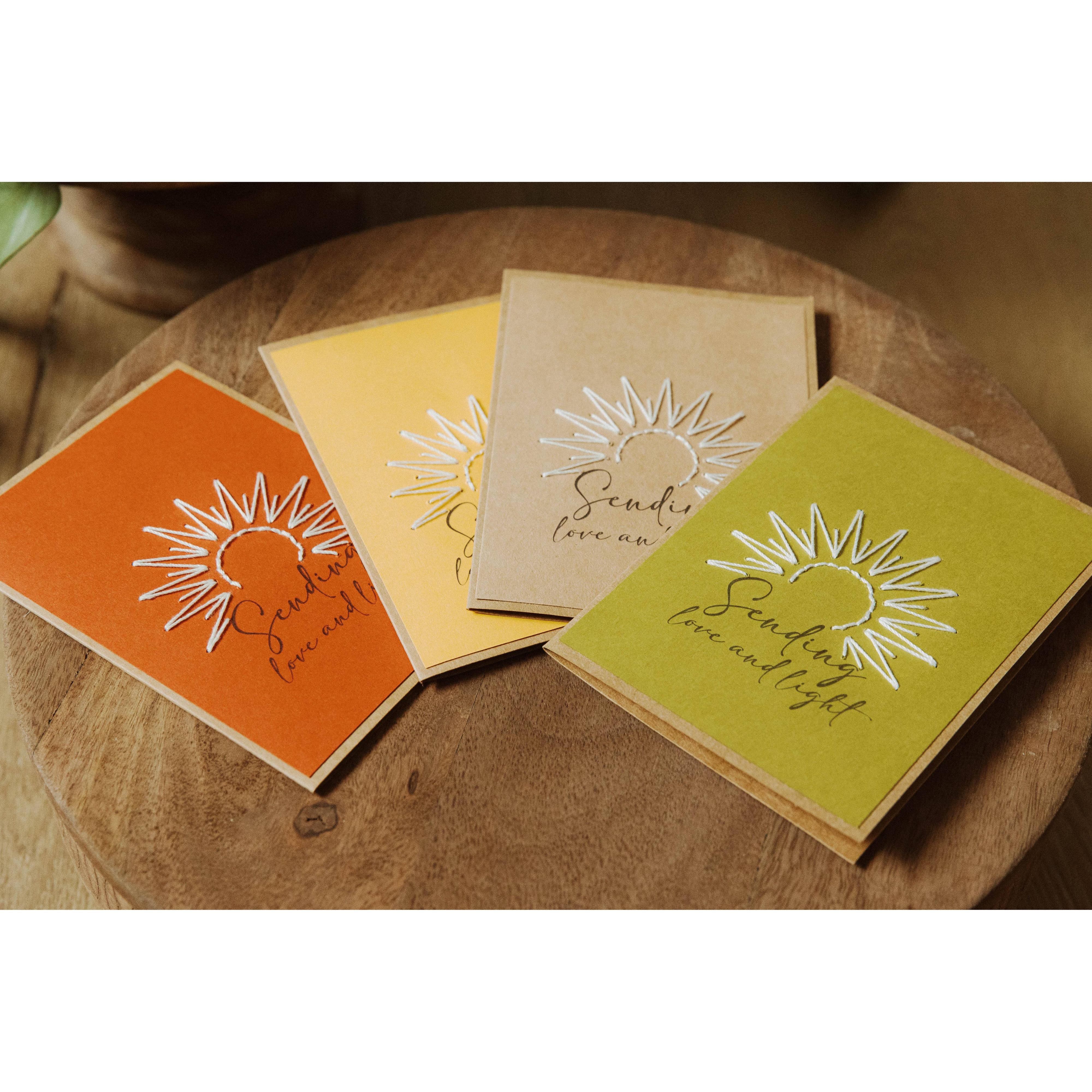 Sending Love & Light Greeting Card- Assorted Colors-Sold Individually