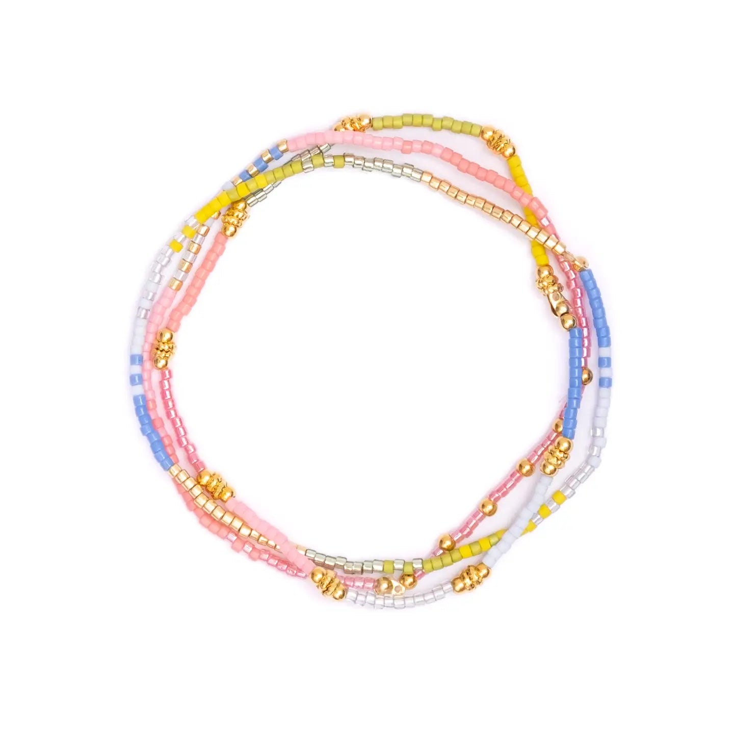 Set/3 Miyuki Beaded Stretch Bracelets- Assorted Colors