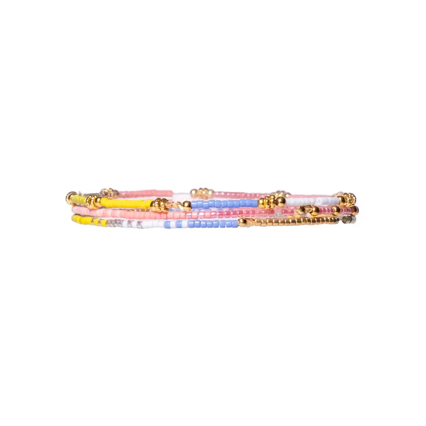 Set/3 Miyuki Beaded Stretch Bracelets- Assorted Colors