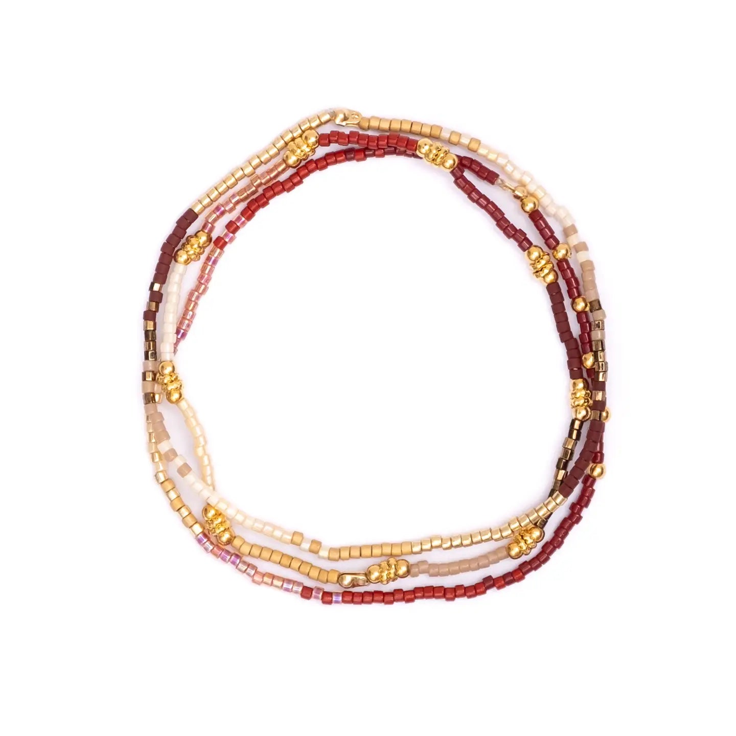 Set/3 Miyuki Beaded Stretch Bracelets- Assorted Colors